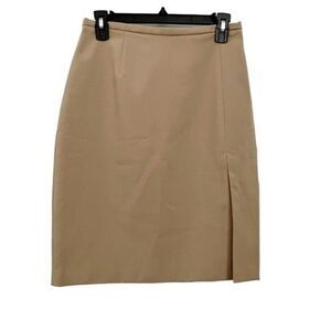 French Connection Beige Front Side Slit Skirt NWT Size 8